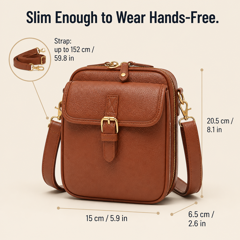 VeroCraft™ — Tote Phone, Cards & Everyday Essentials in a Sleek Crossbody
