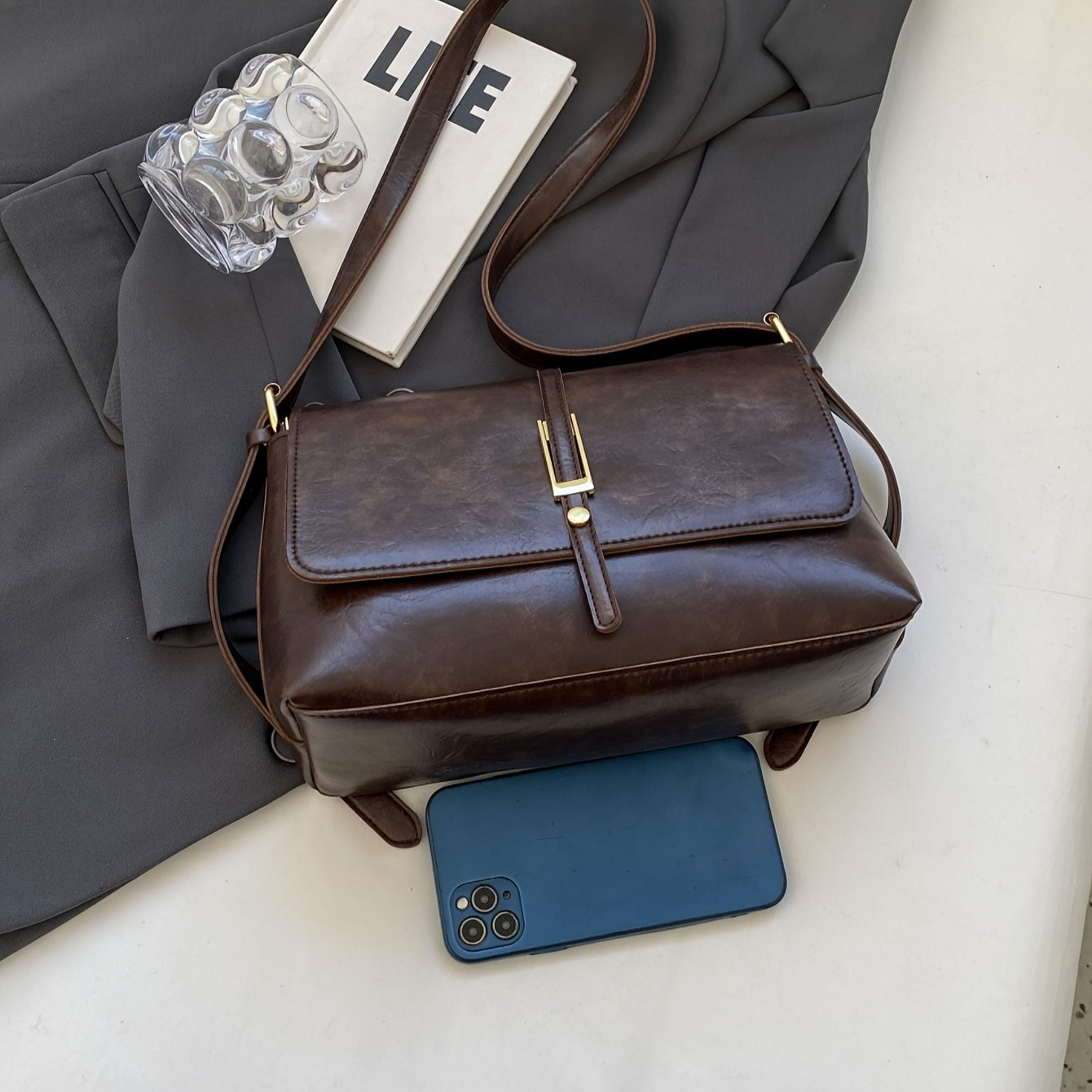 Chic Everyday Flap Bag for School and Social Events