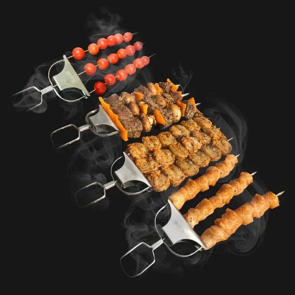 FlameFlex™ 3-in-1 Skewers — Lock in Juicy Flavor and Grill Like a Pro Every Time