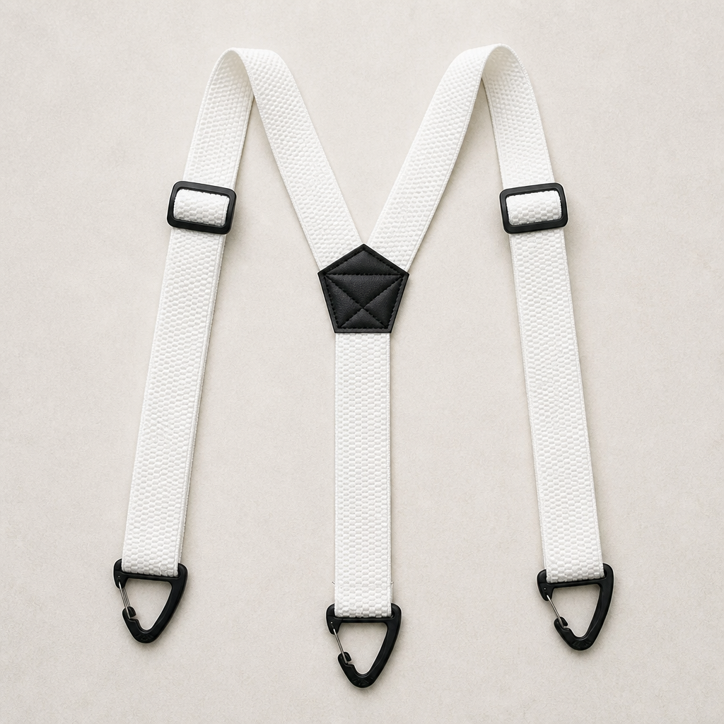 IronMark™ – Rugged Belt-Loop Suspenders with Carabiner Hook Clips
