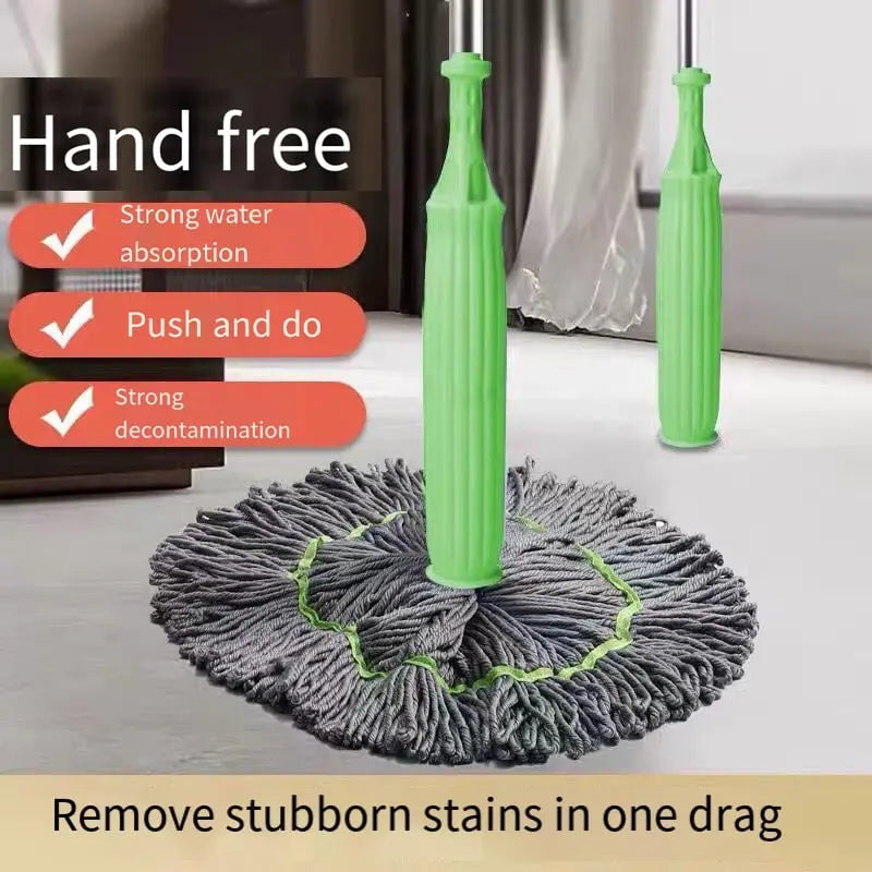 Self-Wringing Microfiber Mop Replacement Head | Swivel Joint | No-Touch Use | CleanPulse