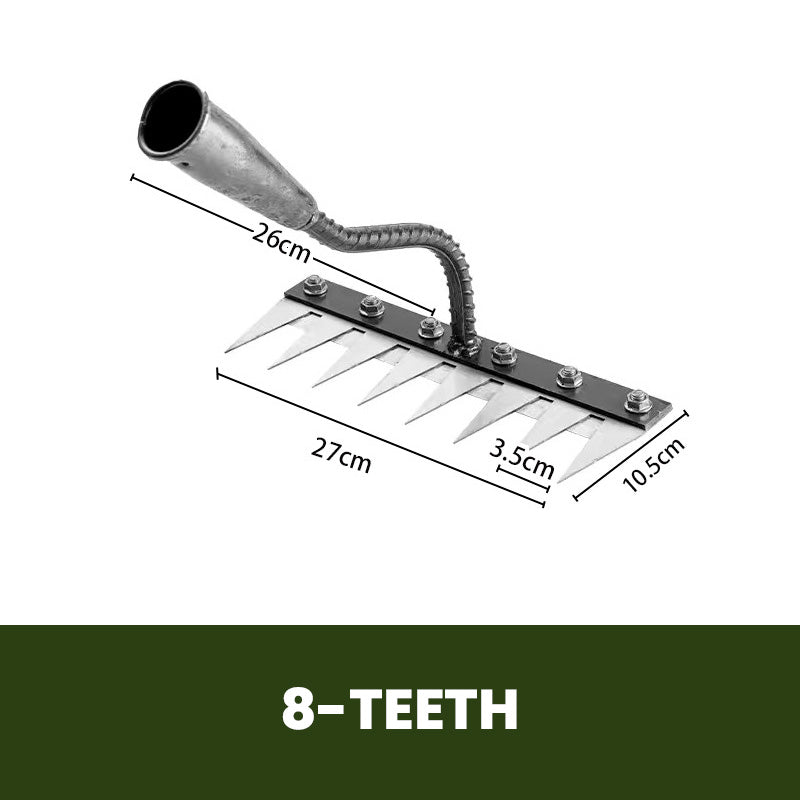 TerraEdge™ Carbon Steel Weed Rake — Effortless Power That Protects and Revives Your Garden
