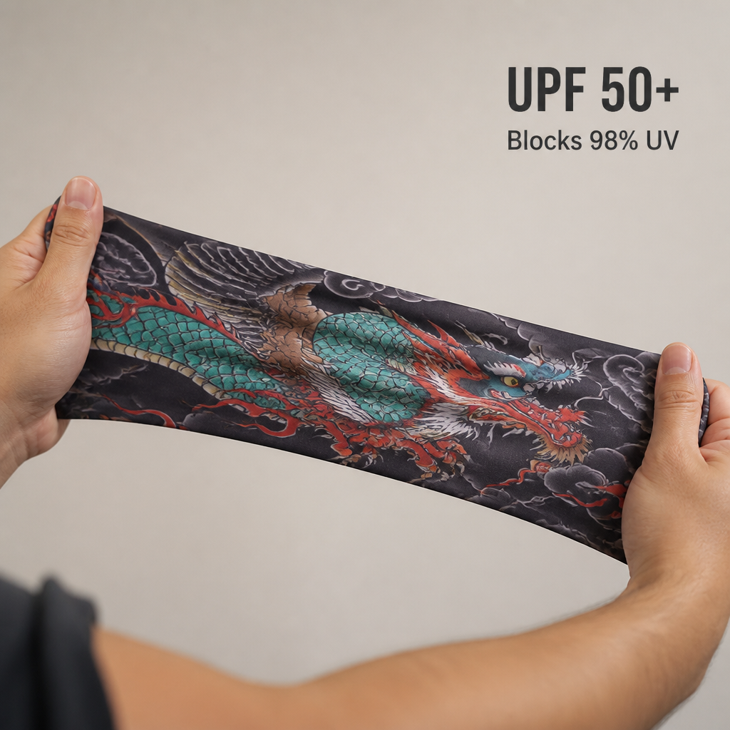 ArborSkin™ – UPF 50+ Japanese Tattoo-Print Sun Shield Arm Sleeve