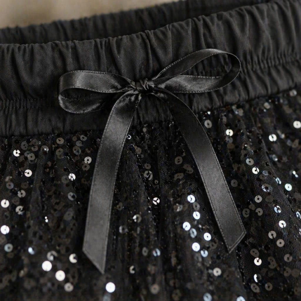 Soraya™ – Sparkling Sequin Tulle Midi Skirt & Snug Knit Sweater Set