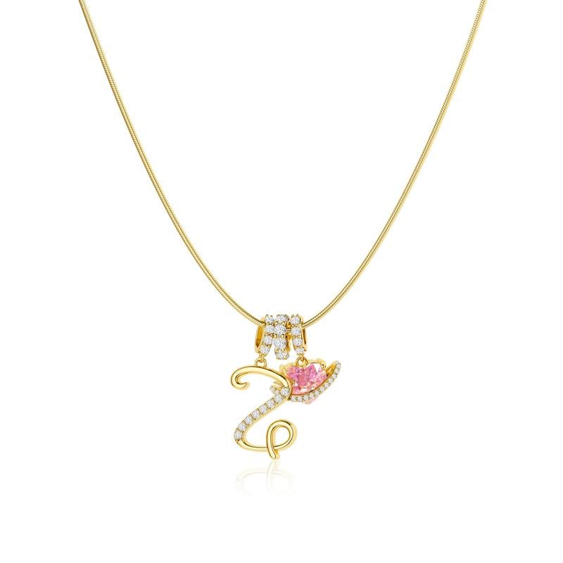 LumaraGlow™ 3-Layer Initial Necklace — Own Your Story in Dazzling Personalized Gold