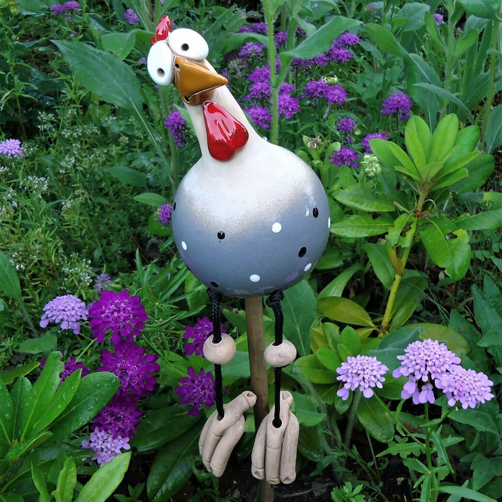Garden Ornament | Fence Sculpture Chicken | Durable, Playful Style | FenceFunky