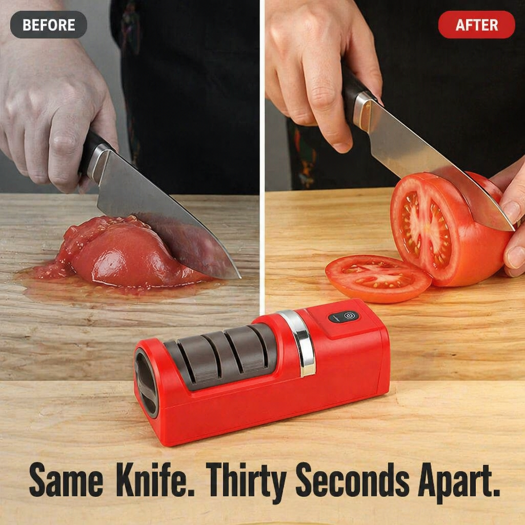 BladeCraft™ — Restore Dull Knives to Razor Sharpness in 30 Seconds
