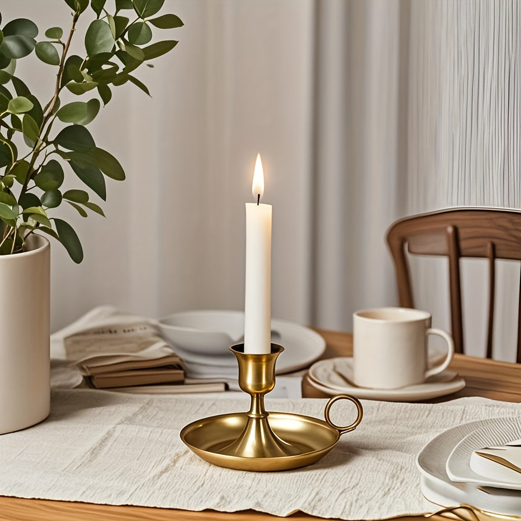 Radiant Elegance – Stunning Golden Candle Holder