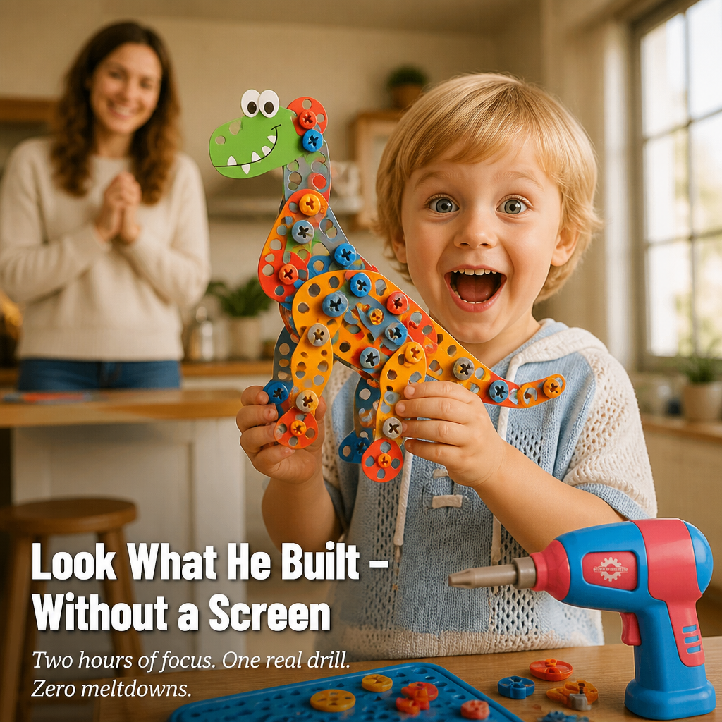 Brillikids™ — Create Dinosaur Landscapes With 211 Pieces and an Authentic Working Drill