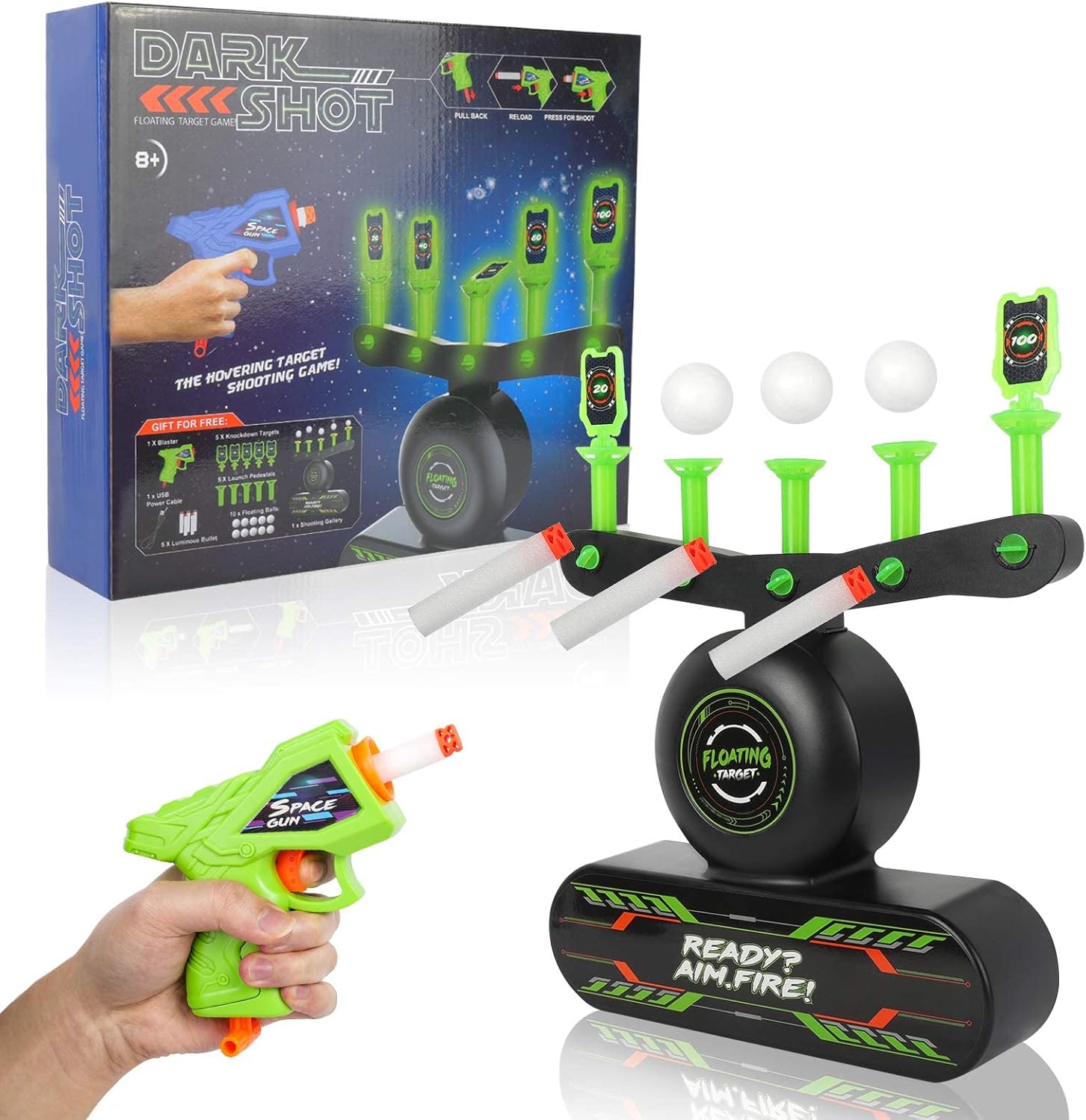 FlashGlide™ — Ignite Thrilling Family Battles with Glowing, Floating Target Action
