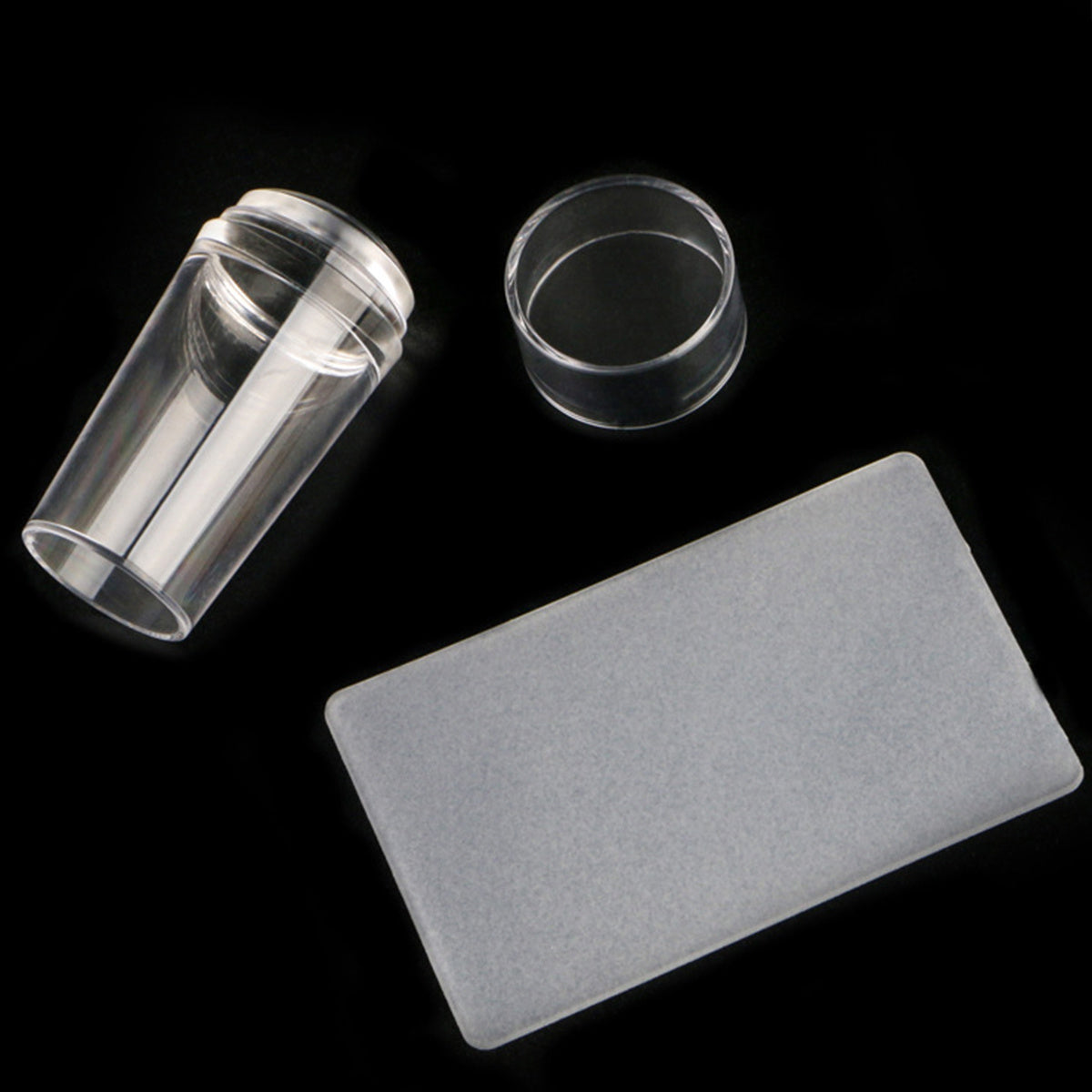 NailArtMaster - Transparent Silicone Stamper & Scraper Set for Flawless Designs