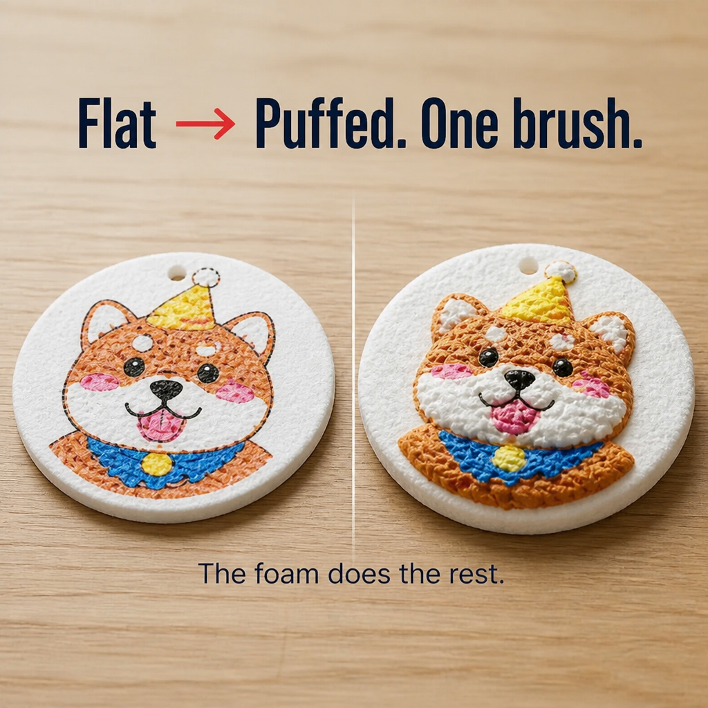 BubblePlay™ — Transform Markers and Water Into 3D Puffy Keepsakes Kids Display Themselves
