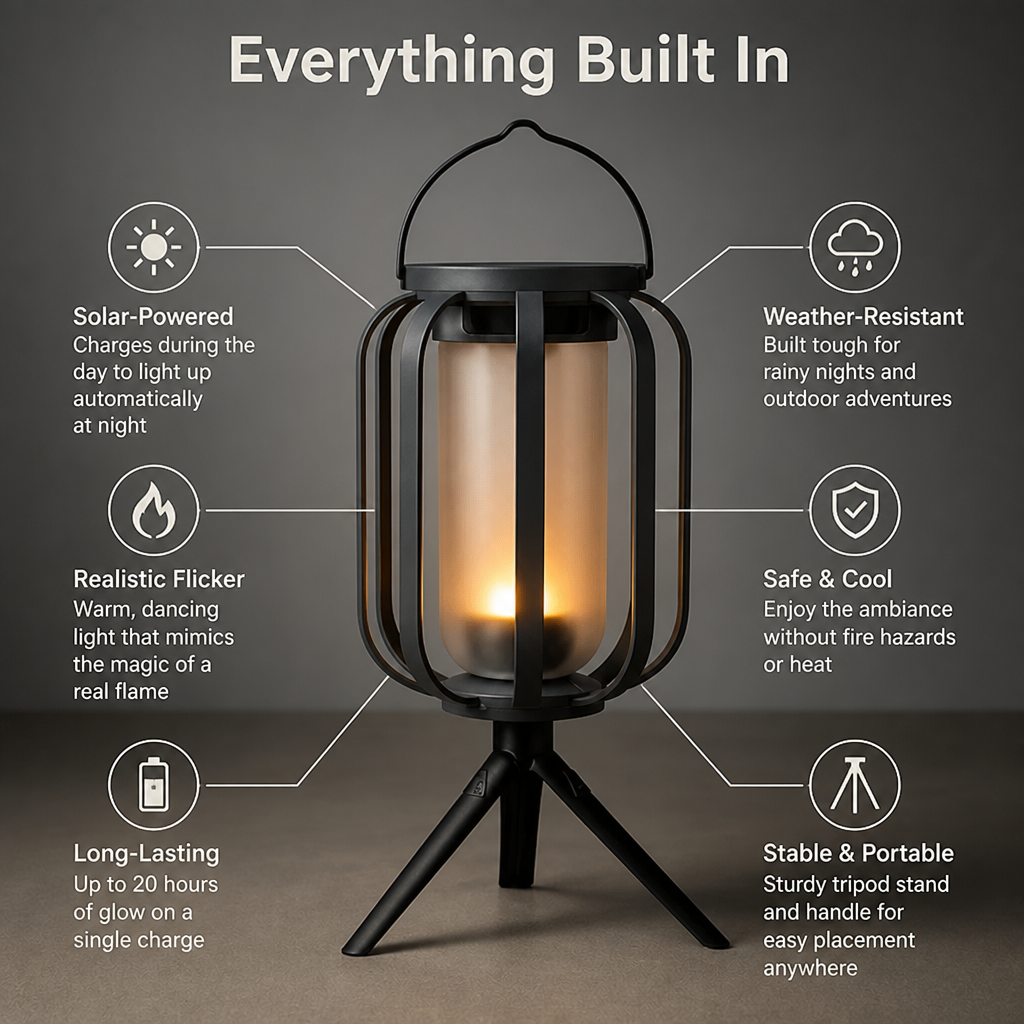 LumenAura™ Lantern — Sun-Powered Glow That Turns Every Night into Warm, Magical Memories