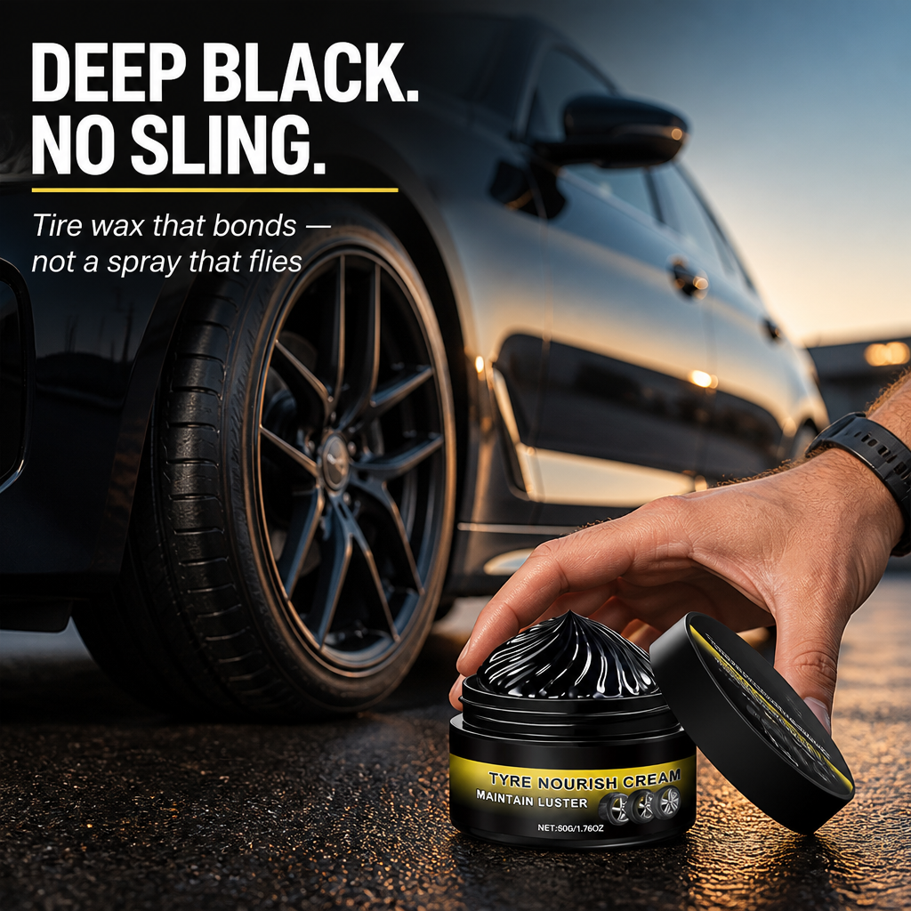 MidnightSheen™ — Revive Intense Black Tire Shine That Withstands Sling, Rain & UV Fade