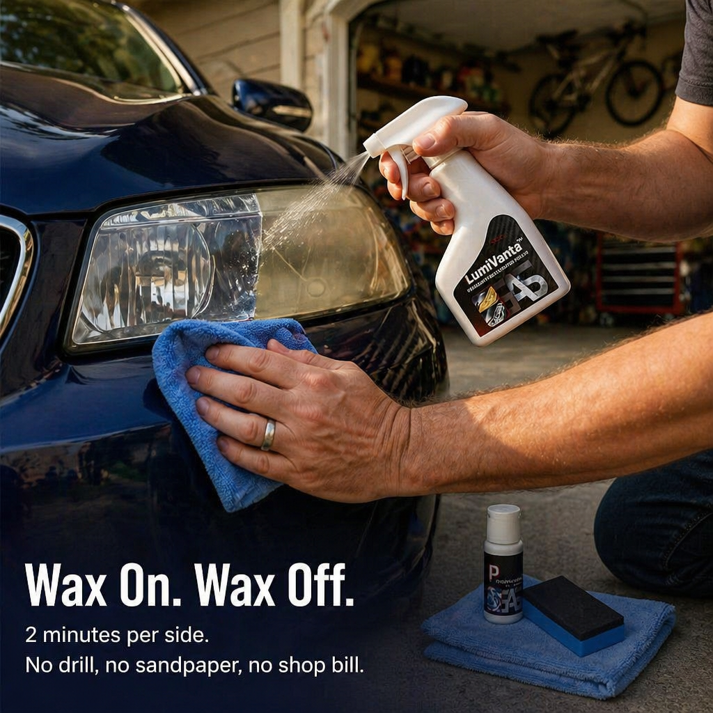 LumiVanta™ — Remove Yellow Fog & Seal Headlights Crystal-Clear in 2 Minutes