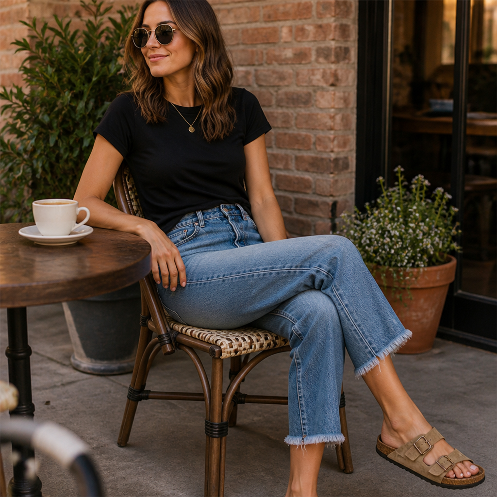LunaDaze™ – Retro Cropped Straight-Leg Jeans with Frayed Raw Hem