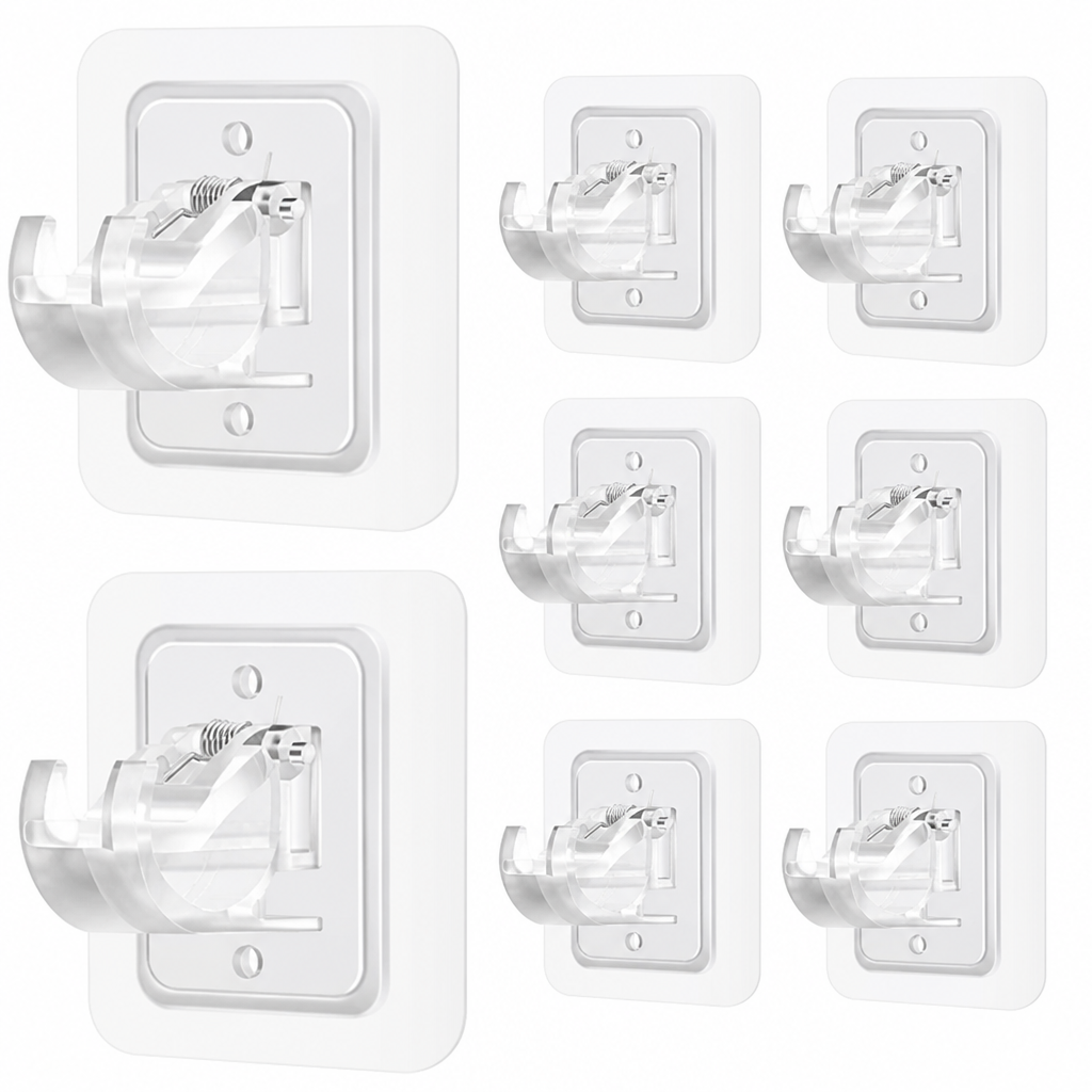 GlideMount™ — Hang Curtains Perfectly with Zero Damage or Drills