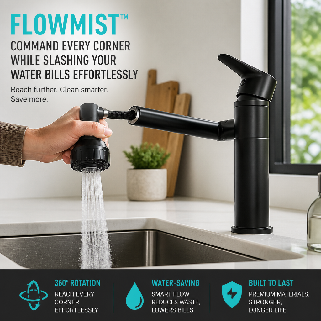FlowMist™ — Command Every Corner While Slashing Your Water Bills Effortlessly