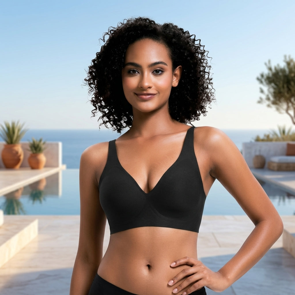 AeroLuxe™ – Wireless Seamless Bra with Deep-V Molded Cups
