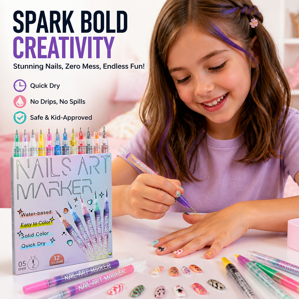 VividHue™ — Spark Your Child’s Bold Creativity with Flawless, Mess-Free Nails