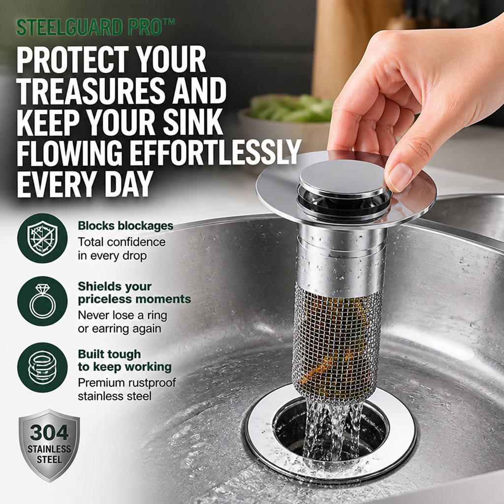 SteelGuard Pro™ — Protect Your Treasures and Keep Your Sink Flowing Effortlessly Every Day