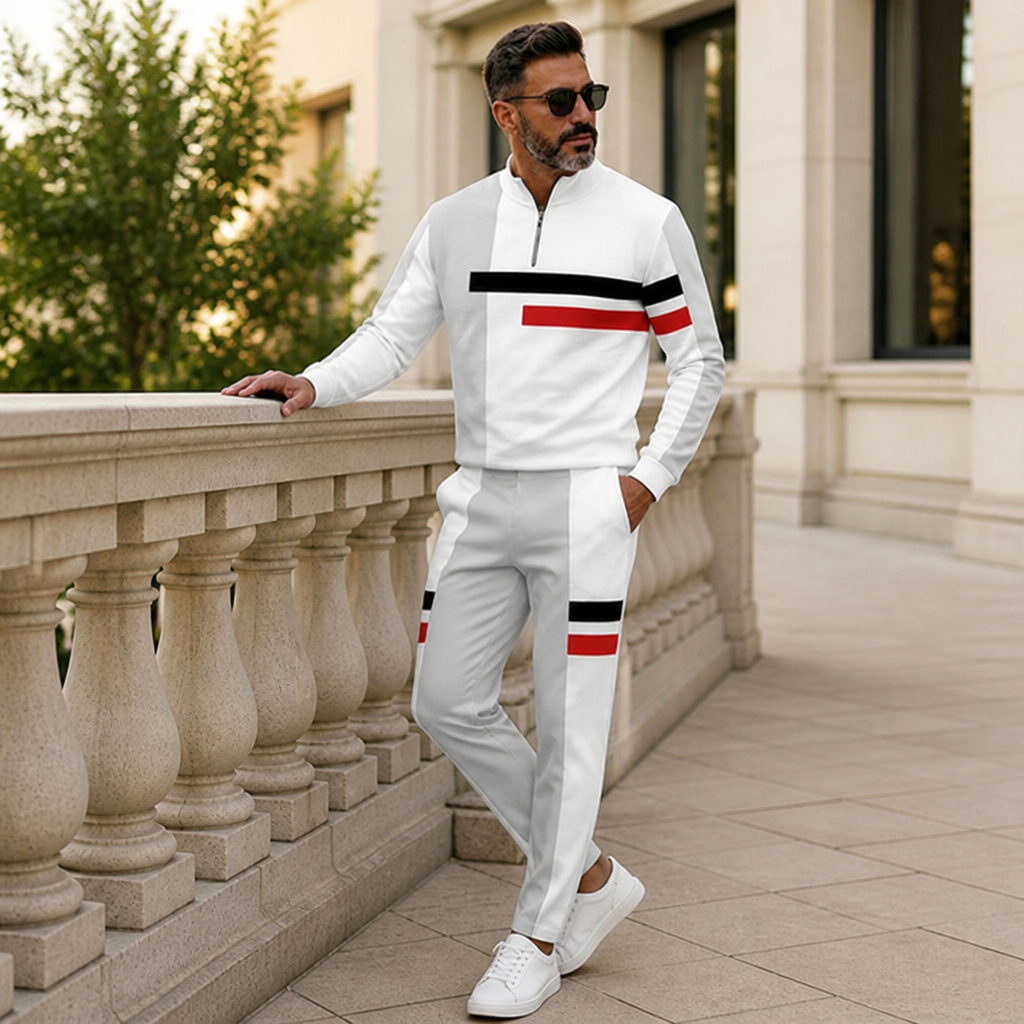 Dominex™ Half-Zip Tracksuit Set — Command Every Move with Effortless Style and All-Day Comfort