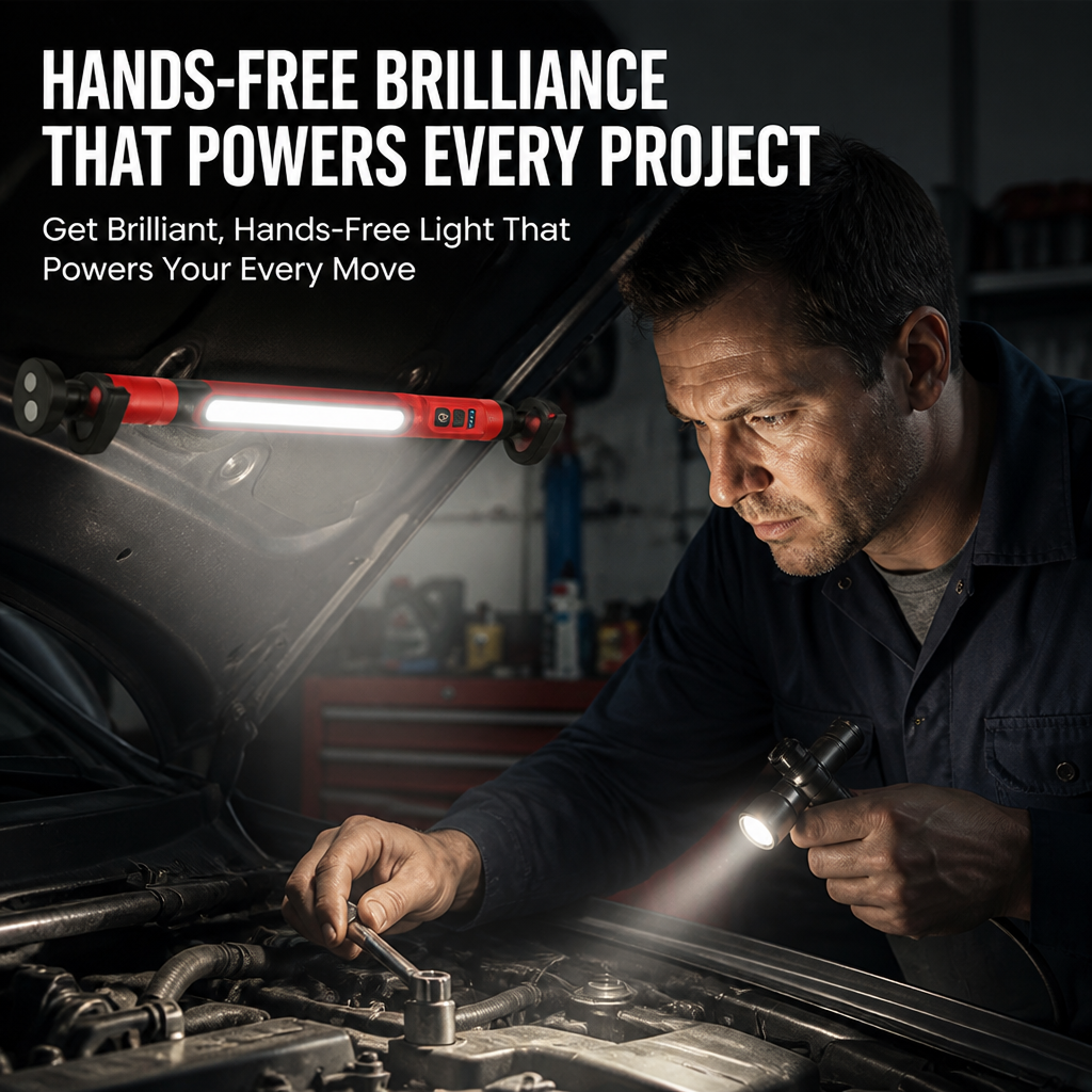 LumiPro™ Magnetic LED Light — Hands-Free Brilliance That Powers Every Project