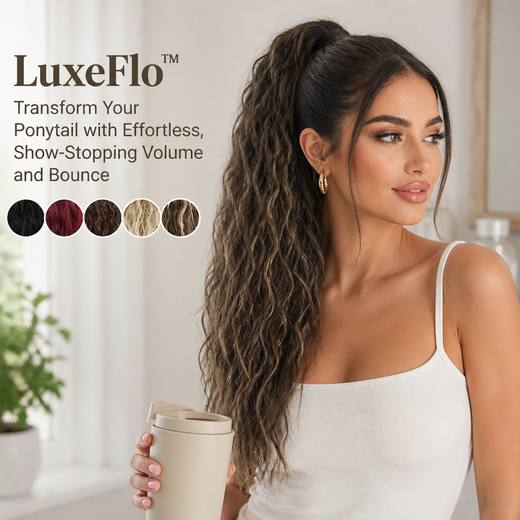 LuxeFlo™ — Transform Your Ponytail with Effortless, Show-Stopping Volume and Bounce