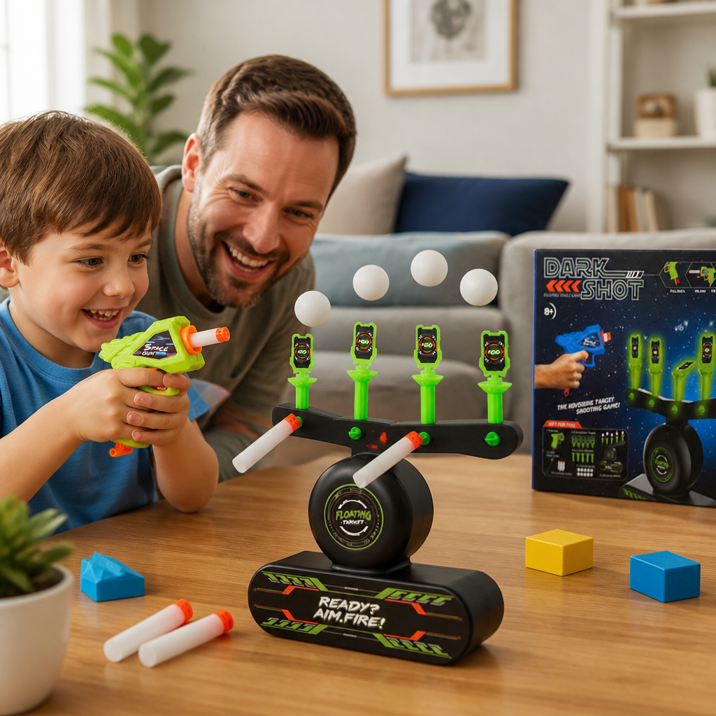 TurboGlow™ — Get Kids Off Screens and Into Glowing Floating-Target Battles