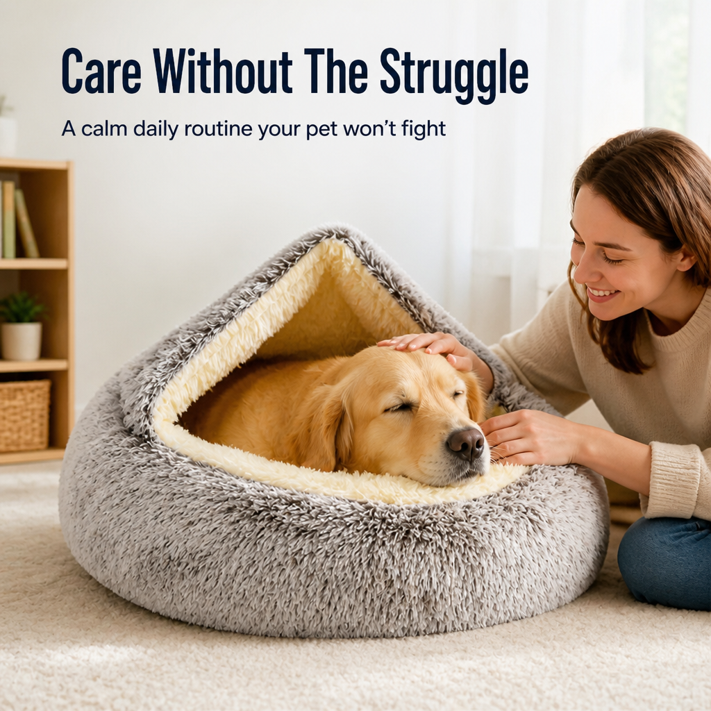 SnuggleNest™ — The Cozy Hug That Calms Your Pet to Deep, Dreamy Sleep