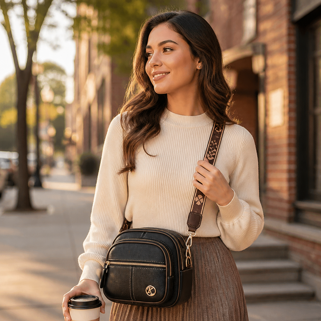 LumaVera™ Leather Crossbody — Own Your Day with Effortless Style and Perfect Order