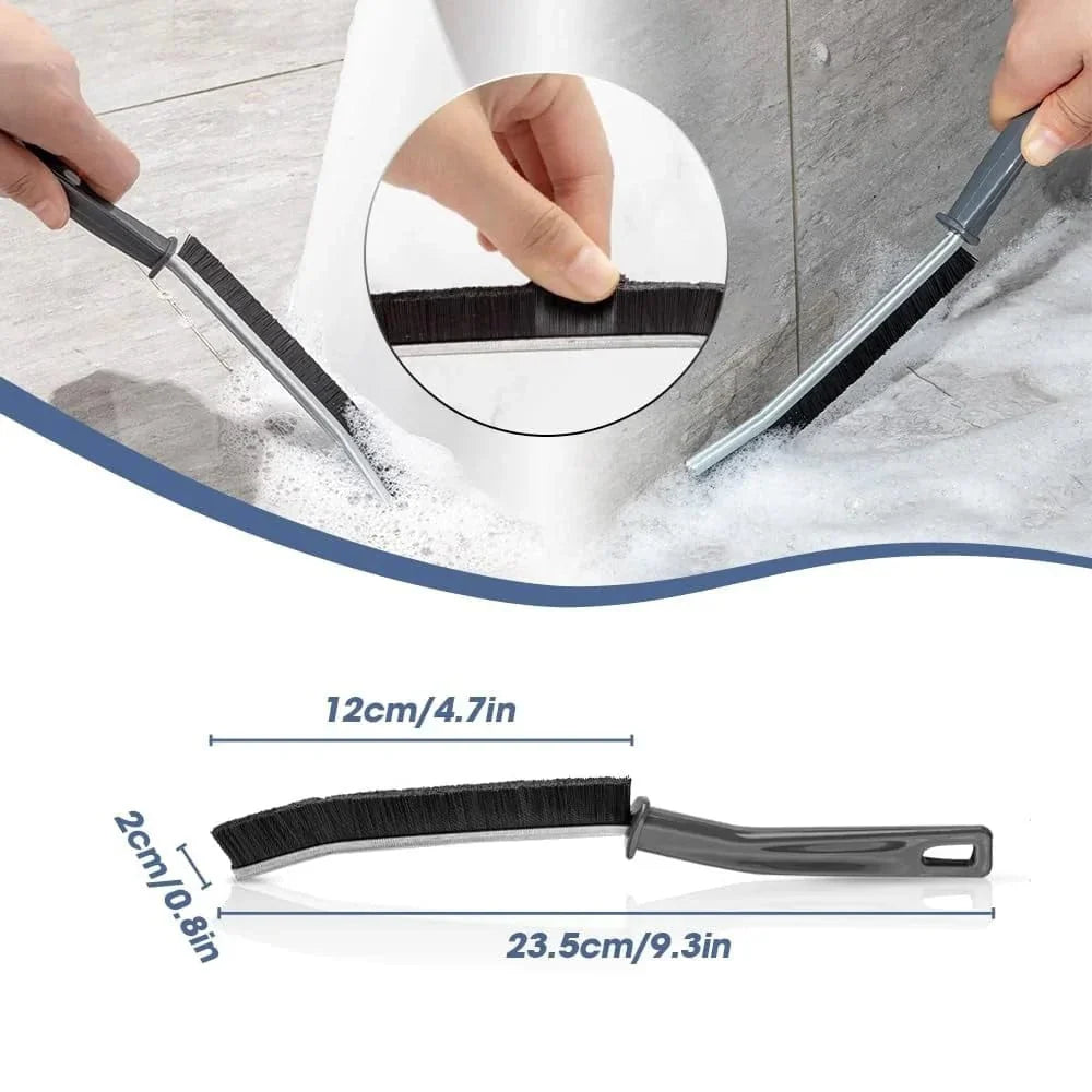 Hard Bristle Grout Cleaning Brush | Kitchen & Bathroom Tiles | Ergonomic Handle