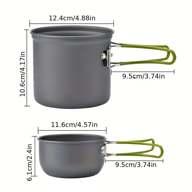 Backpacking Cooking Set with Fork and Spoon