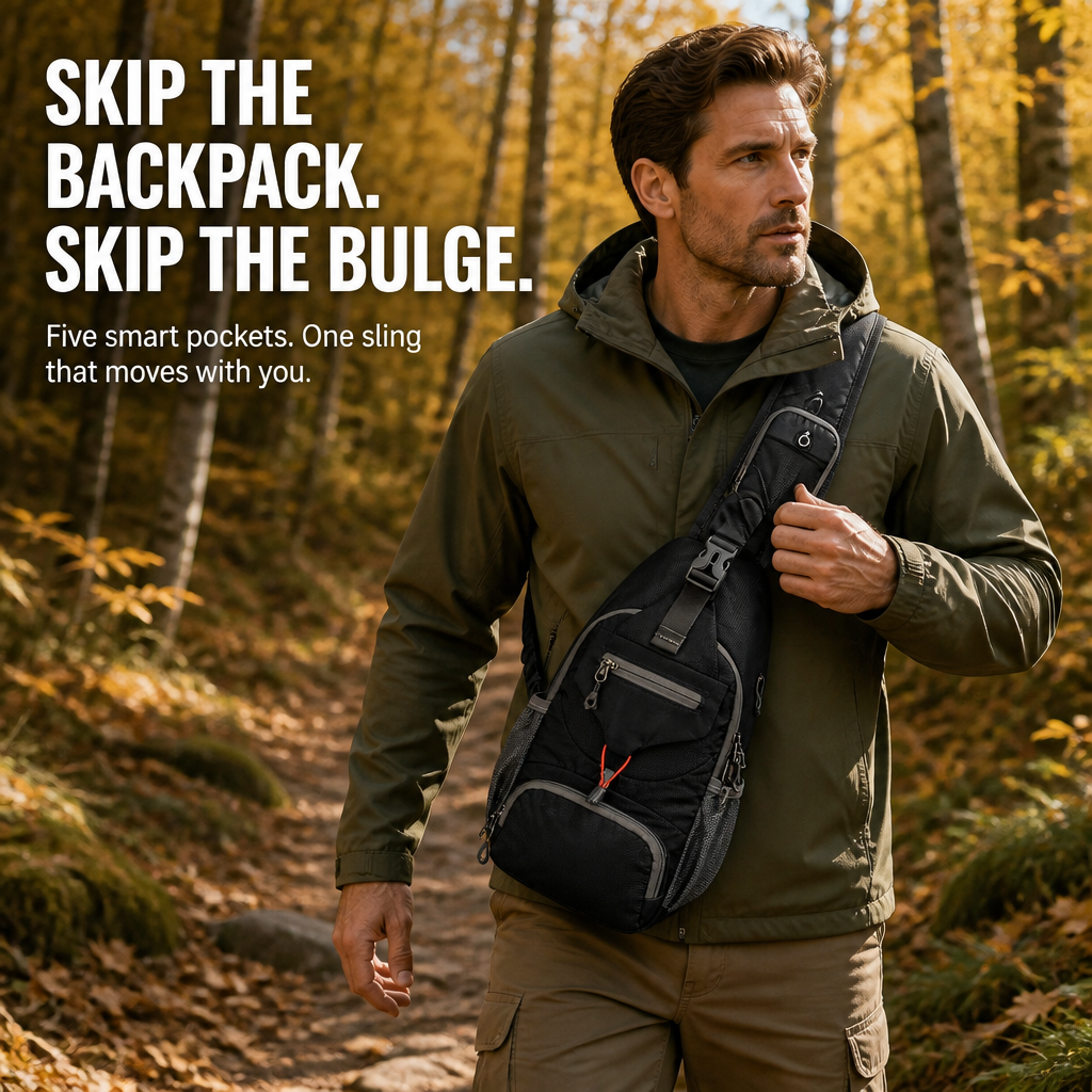 SmartPack™ — Hold Your Phone, Wallet & Water Bottle Minus the Backpack Bulk