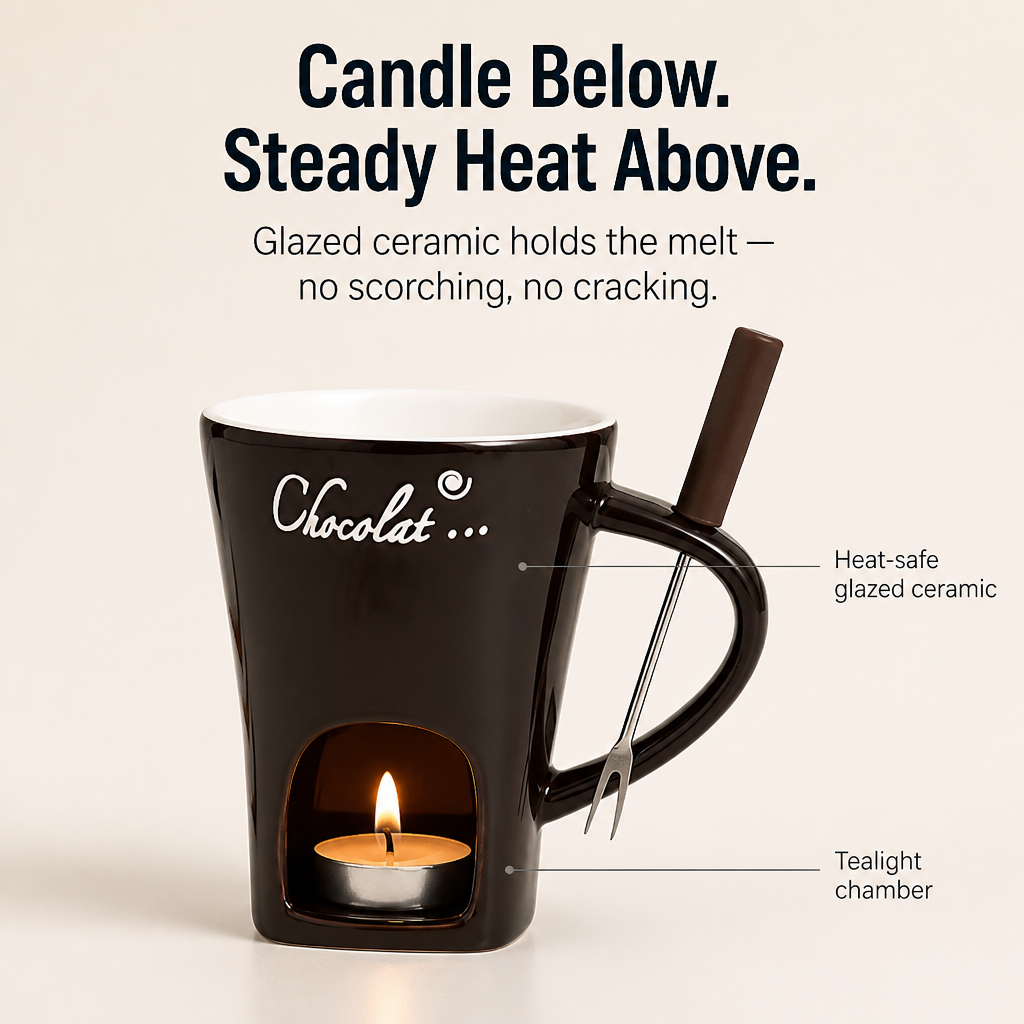 MeloMist™ — Ignite a Tealight, Melt Chocolate, Forget the Fondue Pot