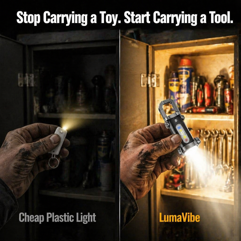 LumaVibe™ Keychain Flashlight — Keep 1,200 Lumens and Extra Phone Power Right on Your Keys