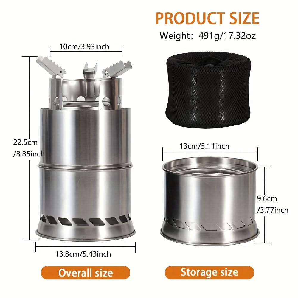 Compact Camping Stove for Wood Burning – Portable Design