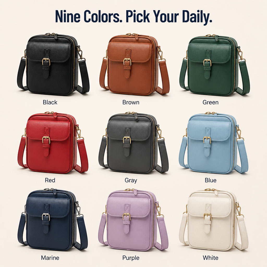 VeroCraft™ — Tote Phone, Cards & Everyday Essentials in a Sleek Crossbody