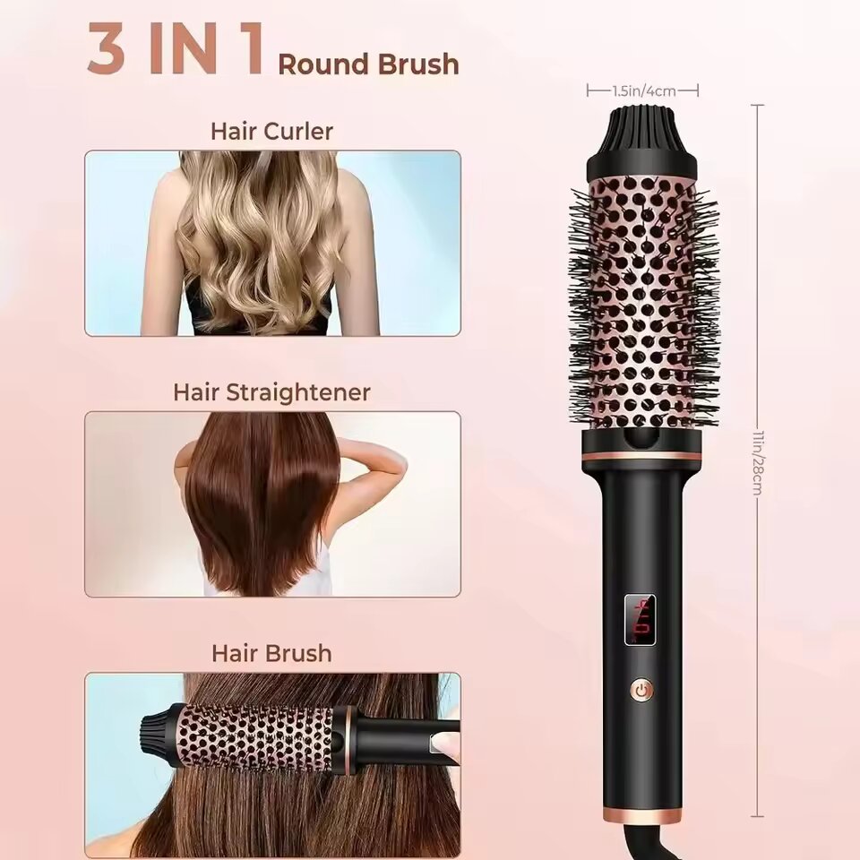 VelvetWave™ Curling Brush — Effortless Glamorous Curls That Last All Day