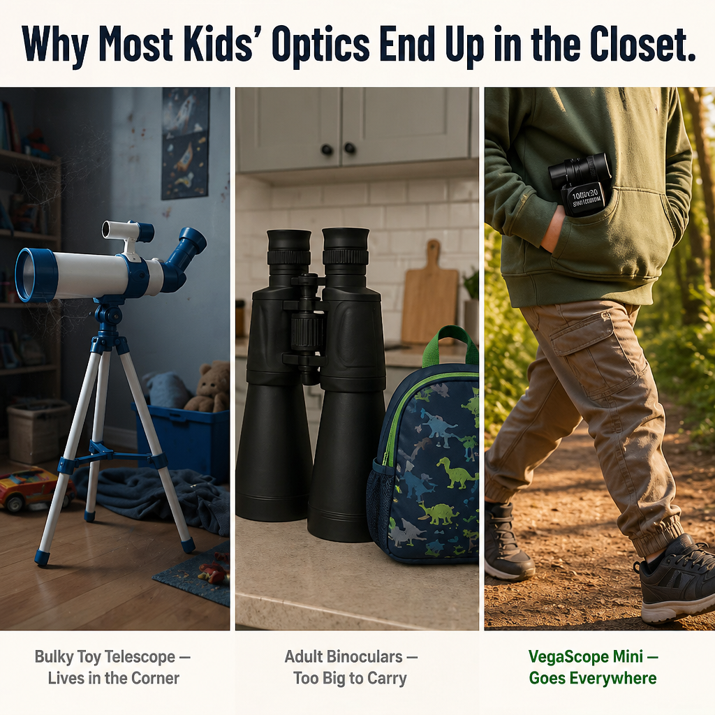 VegaScope™ Mini — Bring Distant Birds, Bugs and Mountains Right Into Your Kid's Pocket