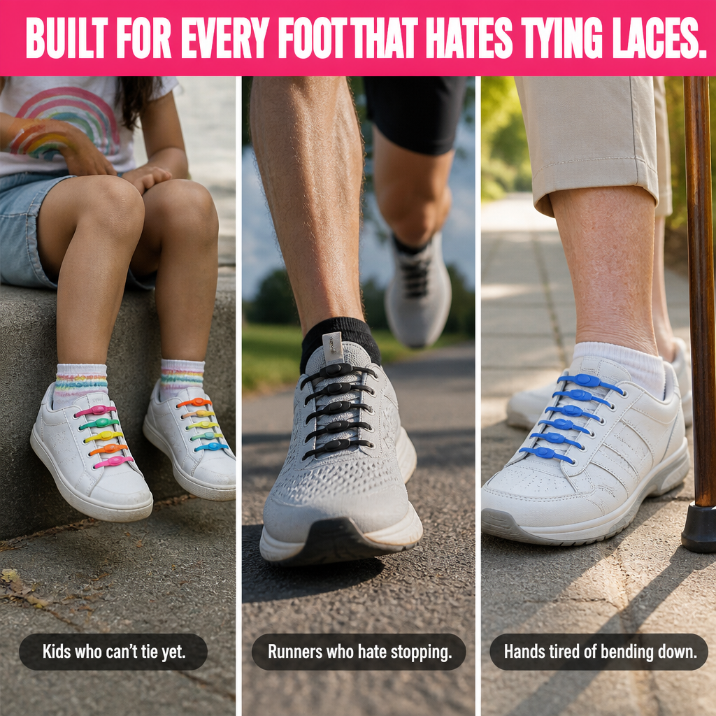 GlideFeet™ — Freedom from Tying, Comfort That Moves With You