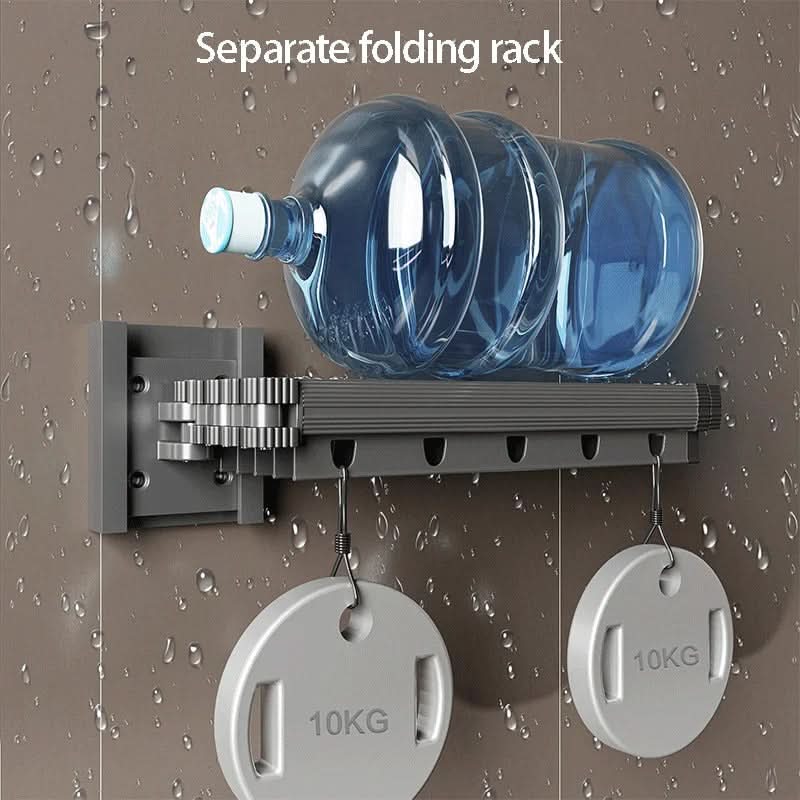 Foldable Shower Curtain Rod Divider Set