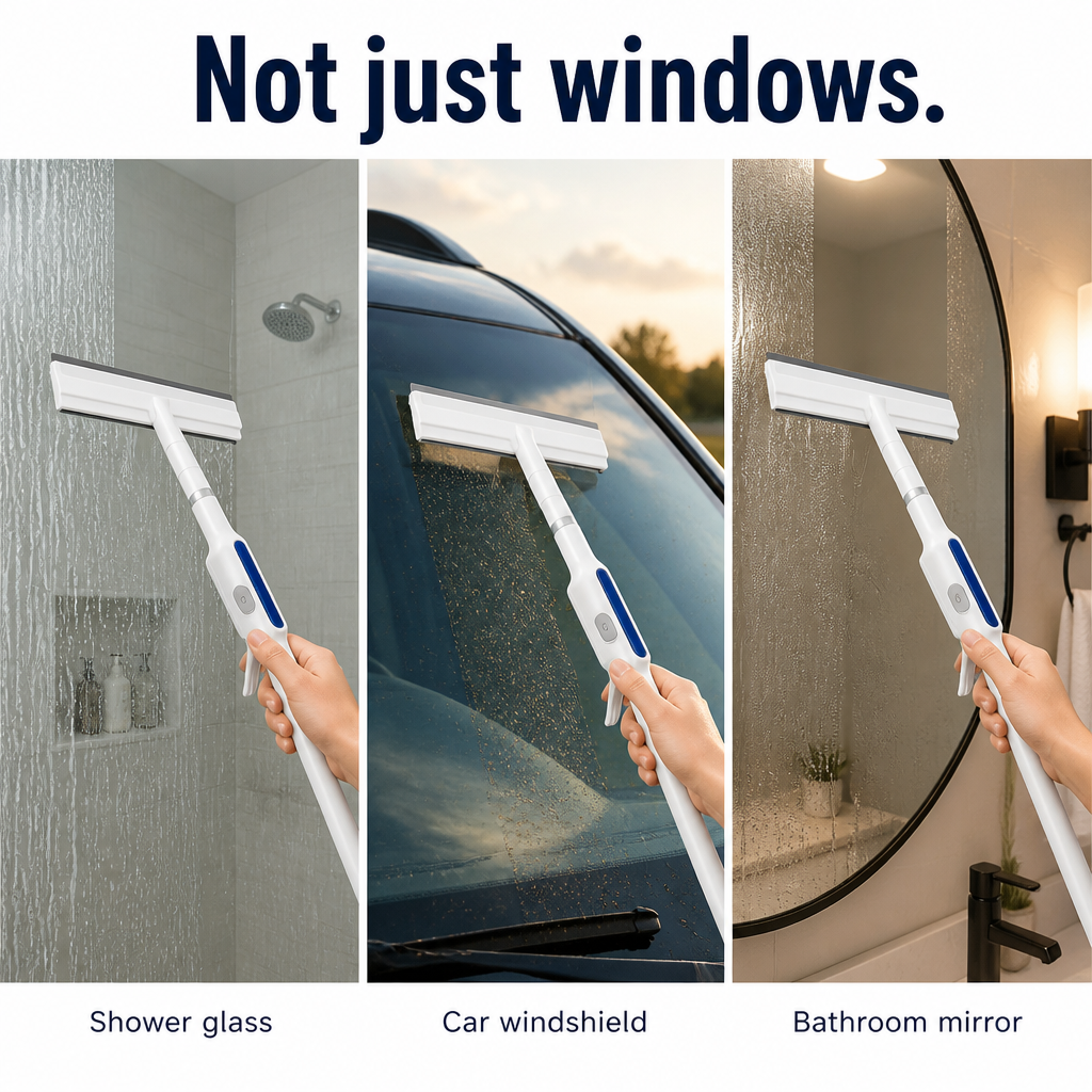 GlassGleam™ — Clean Every Window Spotless with One Spray-and-Wipe Move