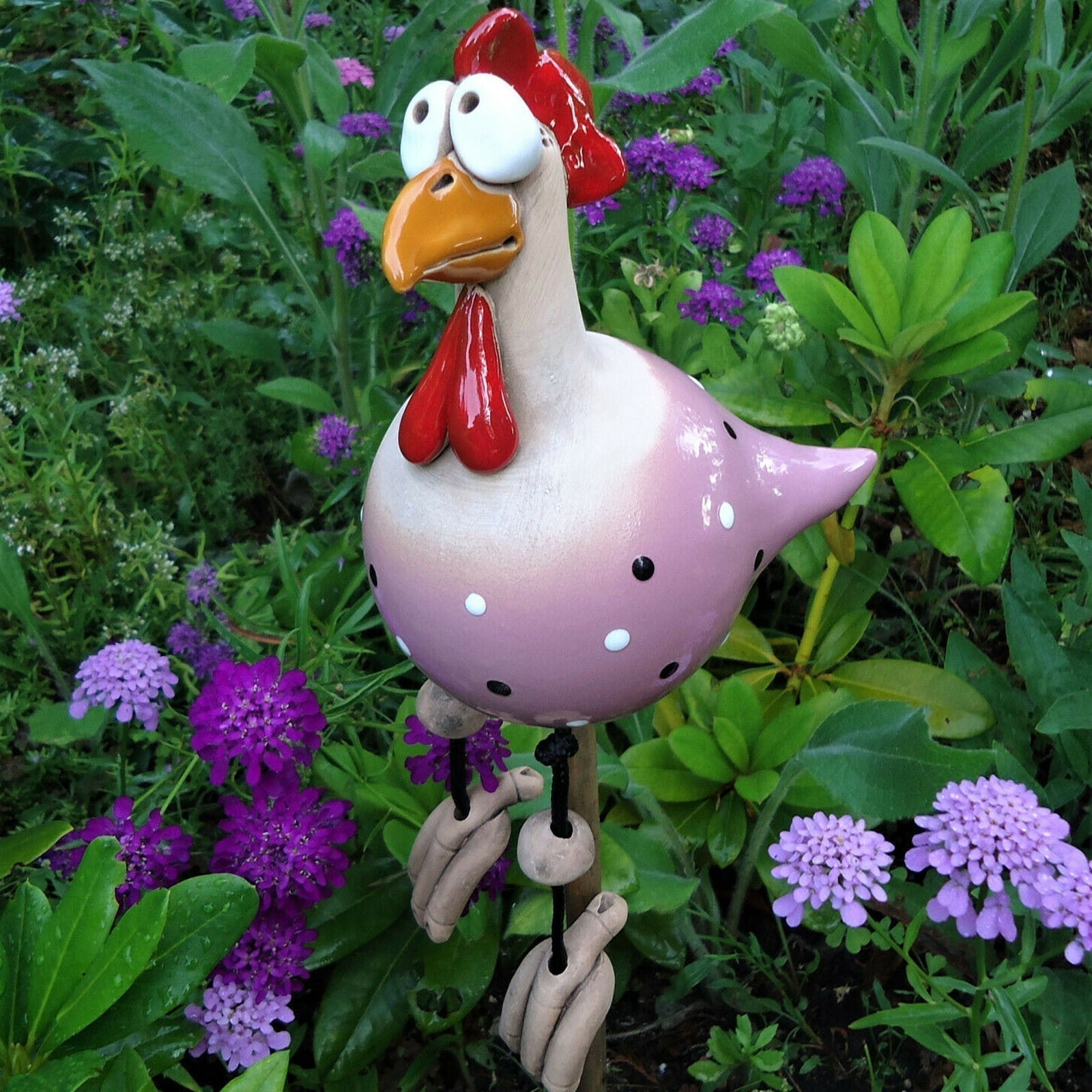Garden Ornament | Fence Sculpture Chicken | Durable, Playful Style | FenceFunky