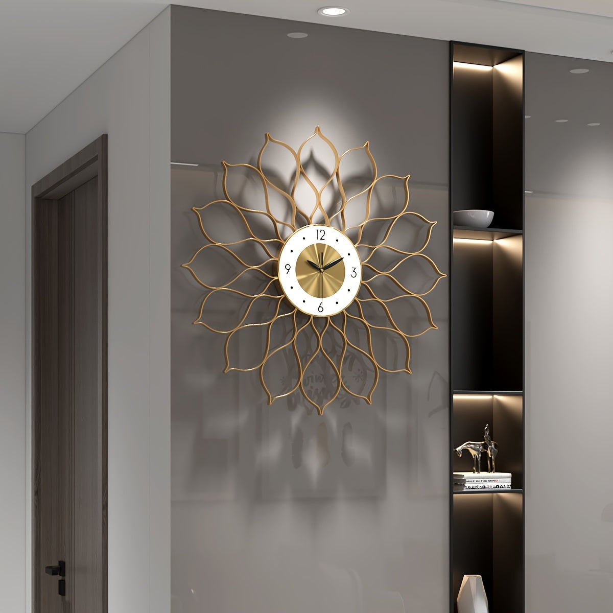 LUXORIA – Elegant Golden Hollow Wall Timepiece