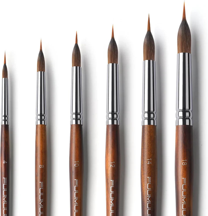 Detailing Brush Kit | Fine Lines & Precision | Wooden Handle | PinPointPro