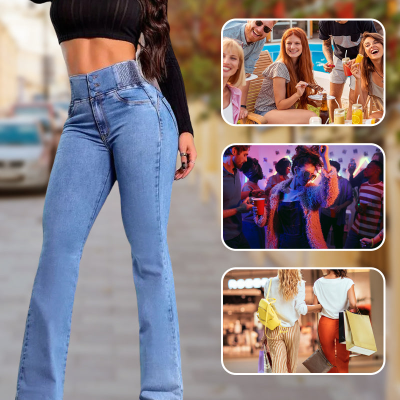LuxeContour™ High Waist Flare Jeans — Shape Your Curves and Stretch Your Confidence All Day Long