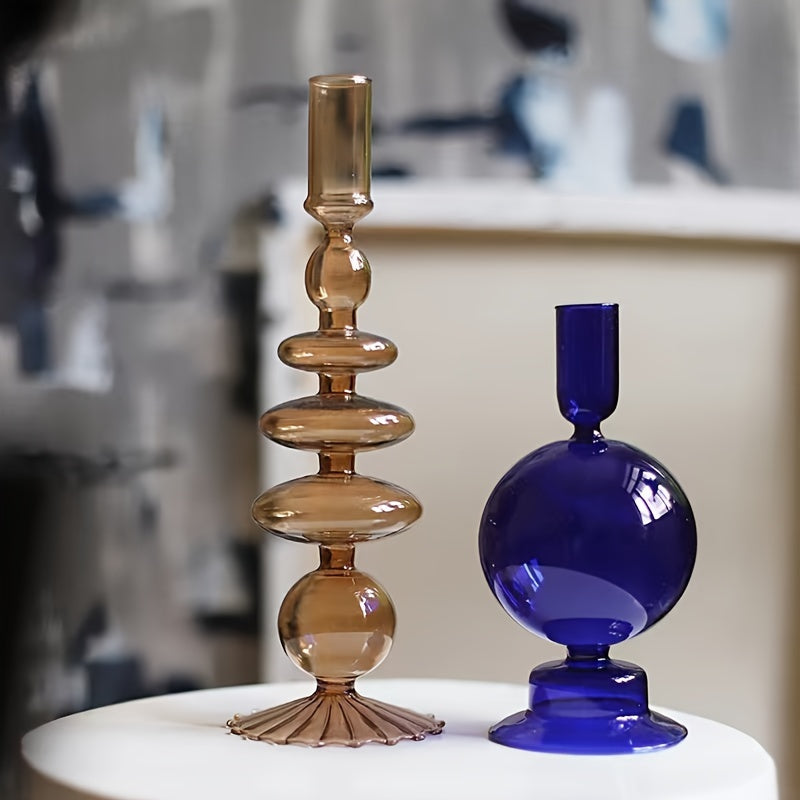 Elegant Glass Candle Holder and Vase for Modern Decor