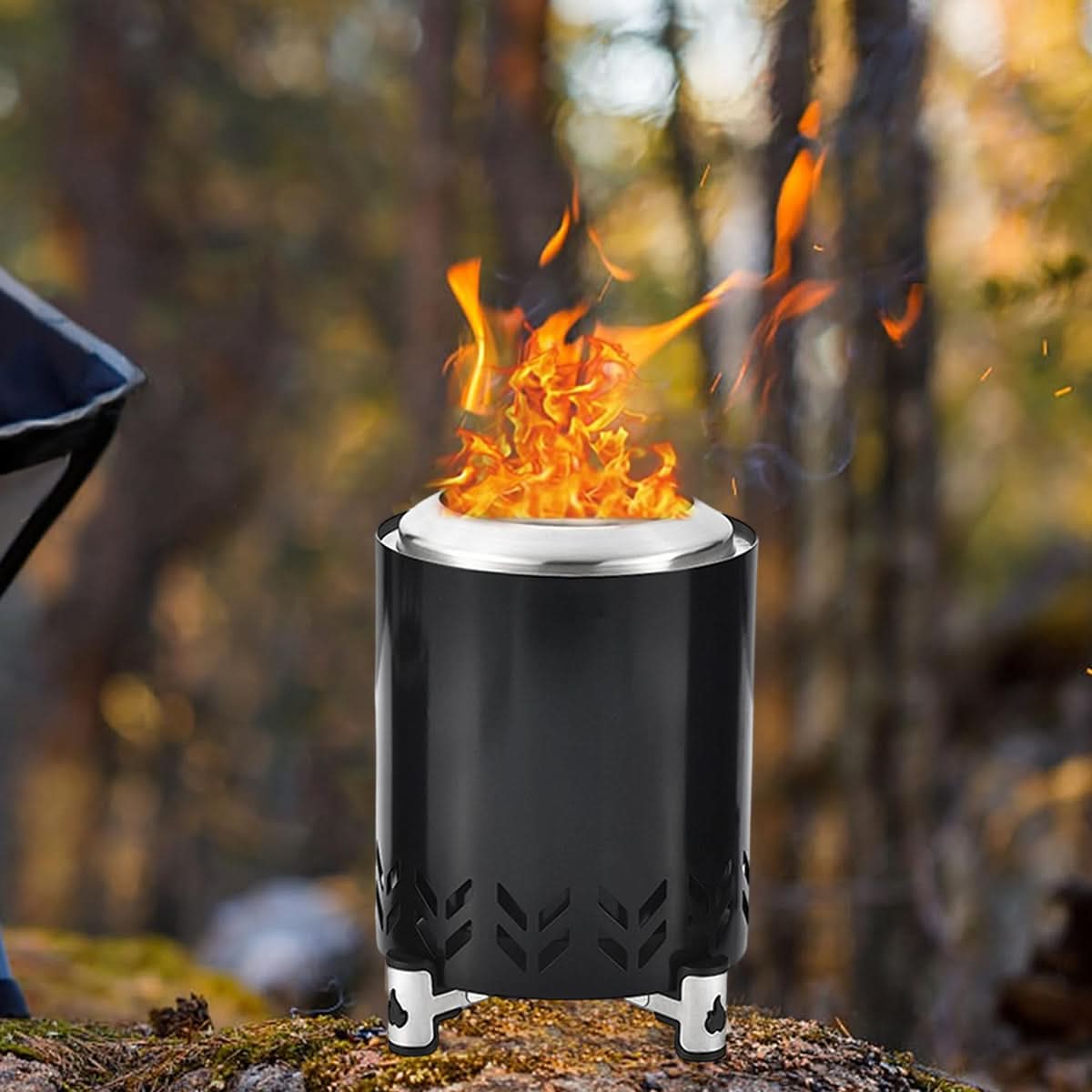 Portable Outdoor Fire Bowl with Stand for Warmth