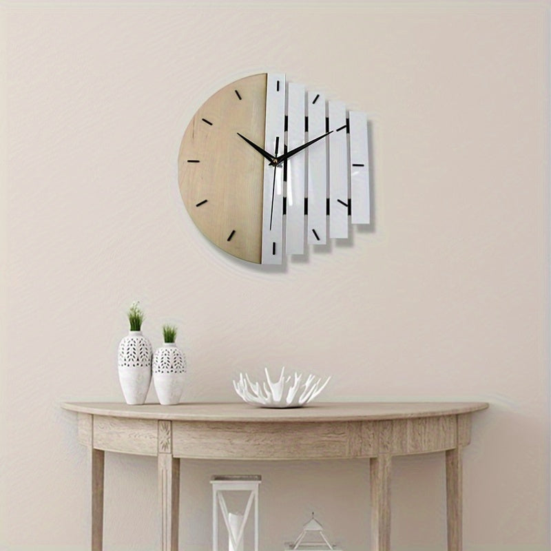 TimberEcho Silent Wall Clock – Retro Charm for Every Room